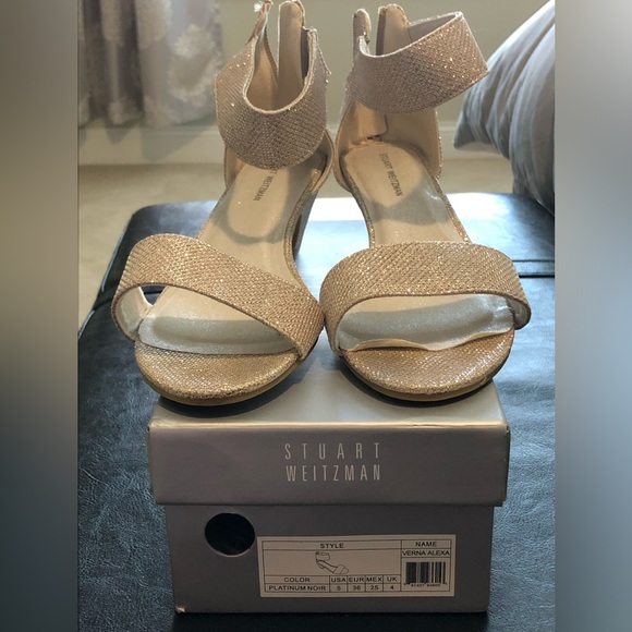 Girls Stuart Weitzman Sandals (Platinum Noir) - Picture 3 of 8